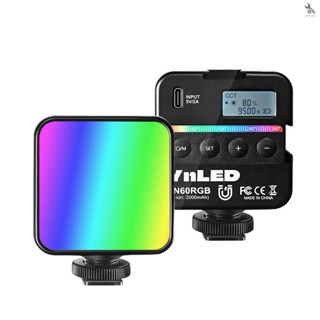 {self} Yongnuo YN60RGB ไฟ LED RGB ขนาดเล็ก พกพาง่าย พร้อมอุณหภูมิสองสี 2500K-9500K CRI≥95 TLCI≥97 สําหรับถ่ายภาพในสตูดิโอ