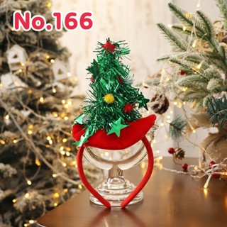 (No.166) ที่คาดผมสีแดงประดับต้น Xmas