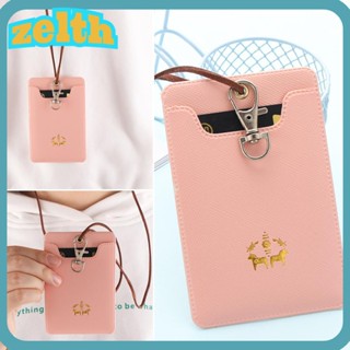 Zelth เคสกระเป๋าสตางค์ ใส่บัตรได้ พร้อมสายคล้อง สําหรับโรงเรียน