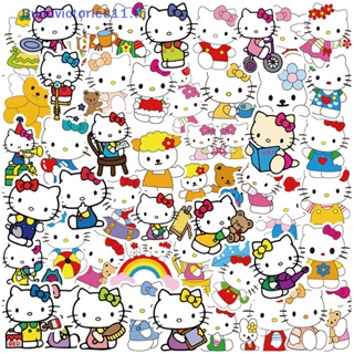 Buildvictories11 สติกเกอร์ ลายการ์ตูน Hello Kitty น่ารัก กันน้ํา สําหรับติดตกแต่ง ของขวัญเด็ก 50 ชิ้น