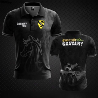 AT-11 เสื้อโปโลทหารม้า Cavalry งานพิมพ์ลาย