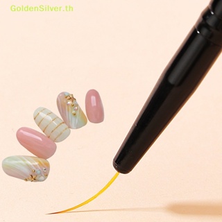 Goldensilver แปรงปากกาไลเนอร์ ด้ามจับสีดํา สําหรับตกแต่งเล็บ 1 ชิ้น