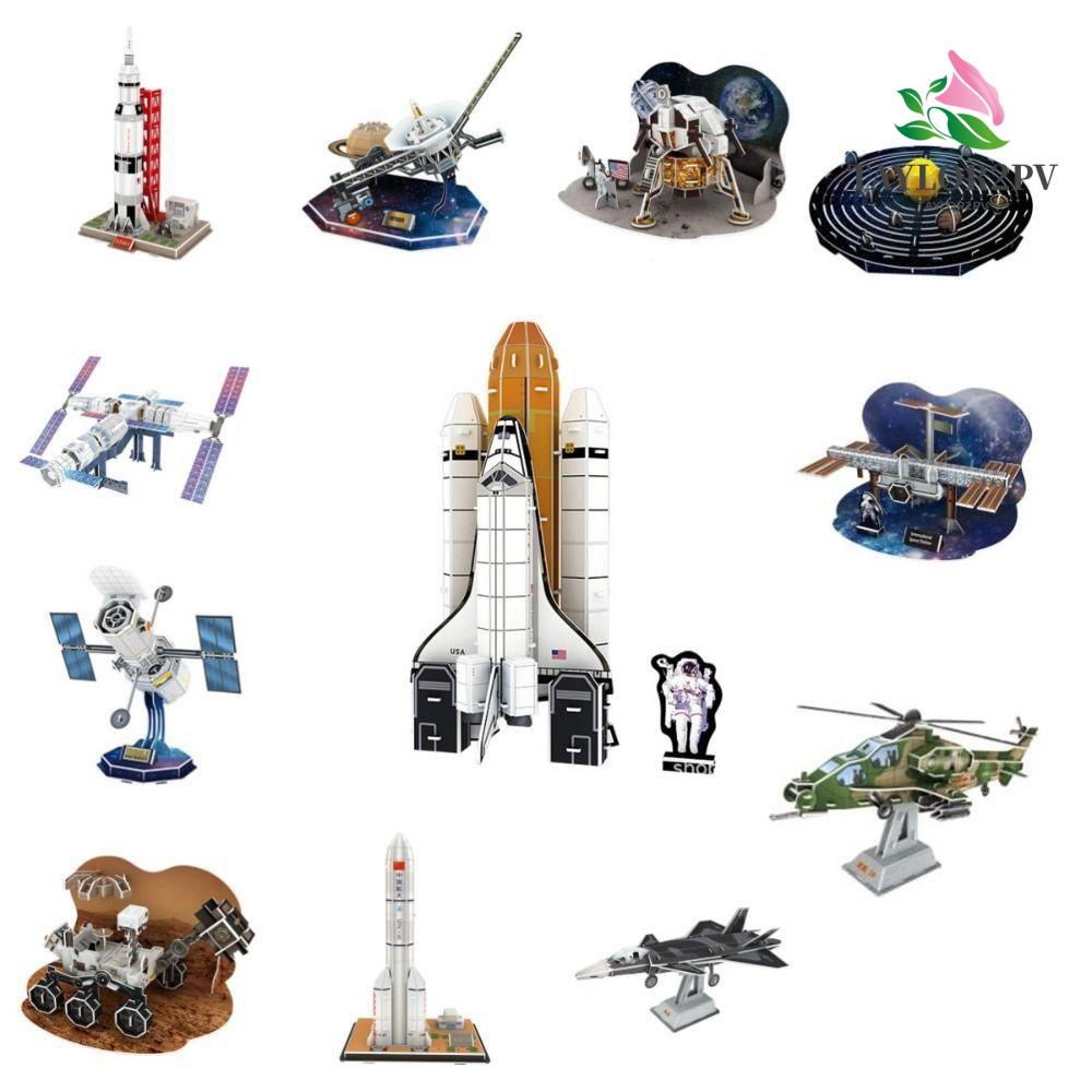 TAYLOR2PV 3D Spaceship Paper Puzzle, Mars Curiosity DIY Miniature International Space Station, Creat