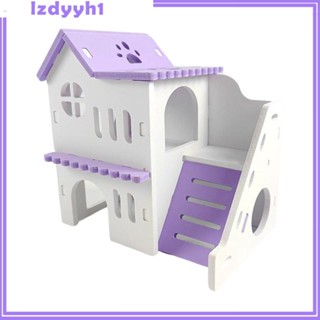 [JoyDIY] บ้านหนูแฮมสเตอร์ พร้อมบันได ของเล่นออกกําลังกาย กรงไม้ระบายอากาศ บ้านเล่น