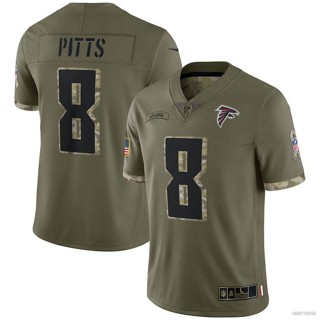 เสื้อกีฬาแขนสั้น ลายทีมชาติฟุตบอล NFL Atlanta Falcons Jersey Kyle Pitts HQ7 2022-2023 ชุดเหย้า QH7