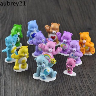 Aubrey1 โมเดลตุ๊กตาหมีสีรุ้ง 12 ชิ้น ต่อชุด