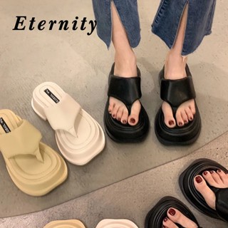 Eternity  รองเท้าแตะผู้หญิง รองเท้าแฟชั่นผู้หญิง อัพเกรดวัสดุ สบายขึ้น พื้นหนา กันลื่น เพิ่มสูง 33z080108 Unique Korean Style fashion สวย B28G0S0 36Z230909