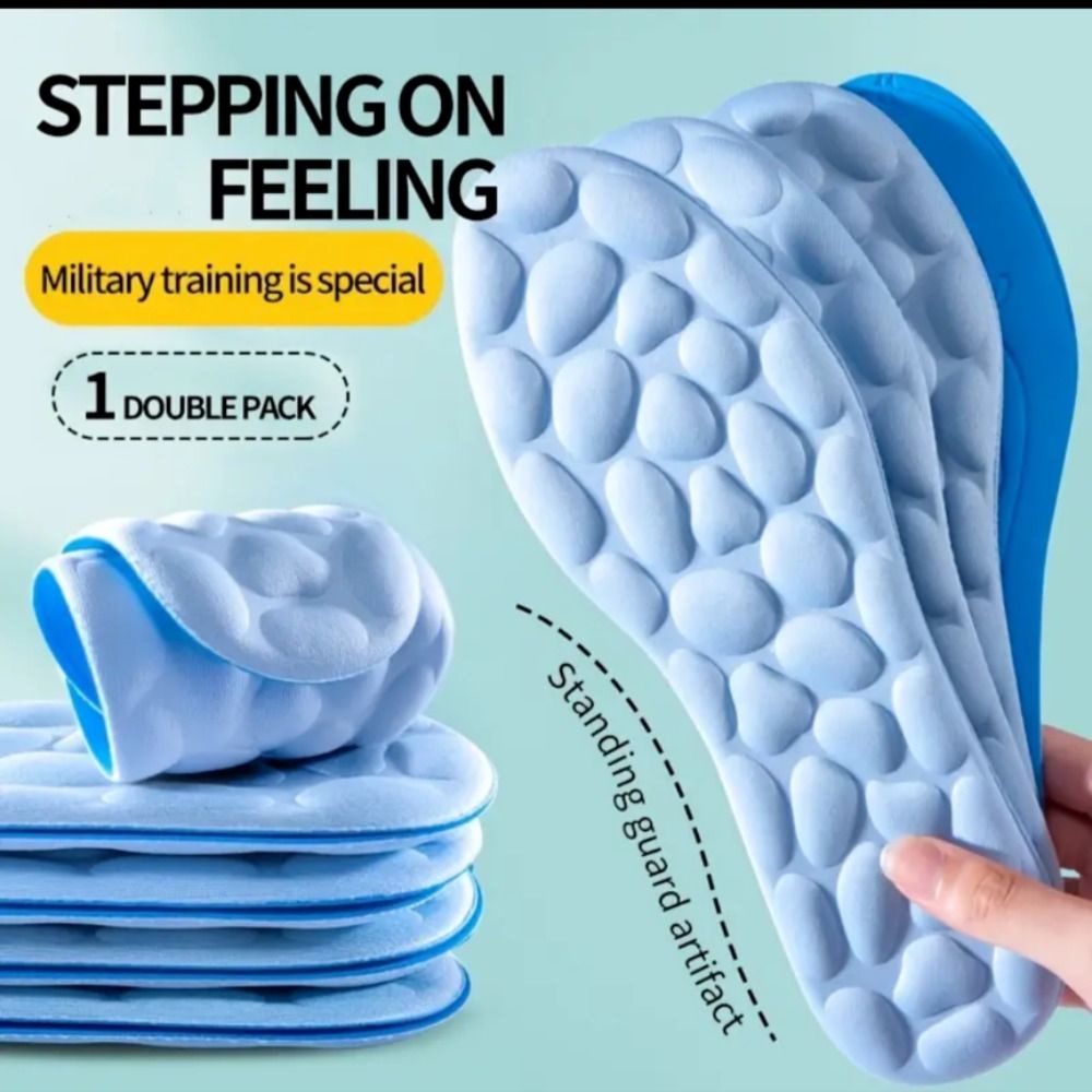 Uumir Orthopaedic Insoles, 4D Cuttable นวด Insoles, รองเท้าอุปกรณ์เสริมหน่วยความจําโฟม Anti-pain Shock Absorption Mindinsoles รองเท้าผู้หญิงผู้ชายกีฬา