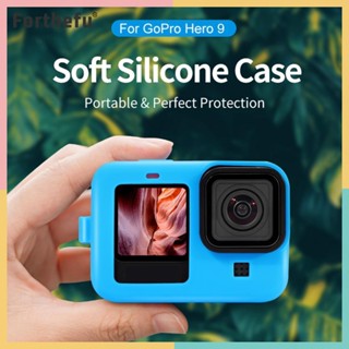 ★ Forthefu ★  เคสซิลิโคน พร้อมฝาปิดเลนส์ และสายคล้อง สําหรับกล้อง GoPro Hero 9