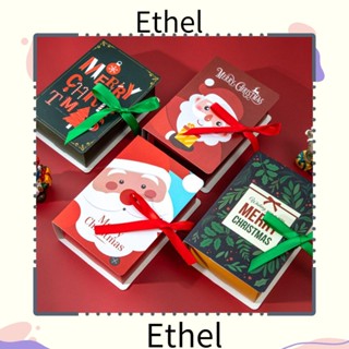 Ethel1 กล่องของขวัญคริสต์มาส 5 ชิ้น / ล็อต ปาร์ตี้ โปรดปราน หนังสือออกแบบ กล่องขนม