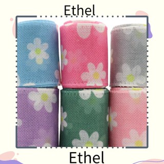 Ethel1 ริบบิ้นดอกเดซี่ ผ้า 2.5 นิ้ว 30 หลา 6 สี สําหรับตกแต่ง 6 ม้วน