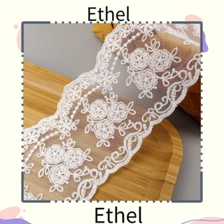 Ethel1 ริบบิ้นลูกไม้โพลีเอสเตอร์ สีขาว สไตล์วินเทจ สําหรับตกแต่งงานฝีมือ DIY