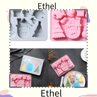 Ethel1 แม่พิมพ์ซิลิโคน ลายคริสต์มาส สําหรับทําสบู่ ช็อคโกแลต เค้ก ถุงมือ สโนว์แมน