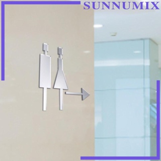 [Sunnimix] ป้ายสัญลักษณ์ห้องน้ํา 3D สําหรับจอดรถ ชักโครก ผู้ชาย ผู้หญิง