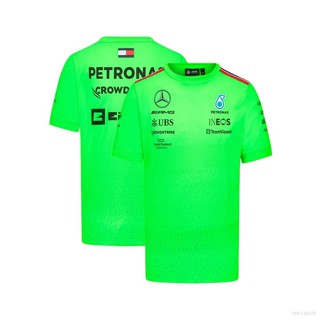 Qy 2023 เสื้อยืดแขนสั้น พิมพ์ลาย Mercedes AMG F1 พลัสไซซ์