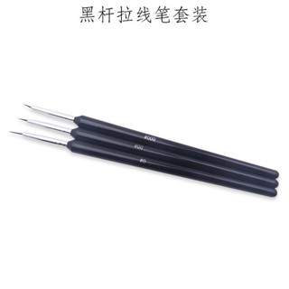 Spot second hair# manicure painted strokes flower cable pen 3 sets Black Rod Hook pen manicure tools 8.cc