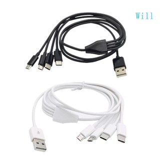 Will 4in1 สายชาร์จ Type-C Micro USB เป็น Type-C Micro USB