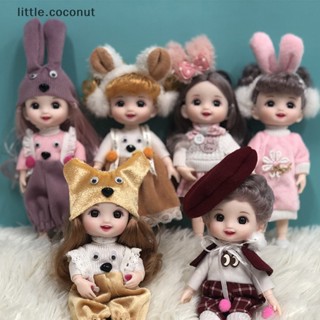 [little.coconut] ตุ๊กตาเจ้าหญิงน่ารัก 16 ซม. พร้อมเสื้อผ้า 13 ข้อต่อ ob11 DIY สําหรับเด็กผู้หญิง