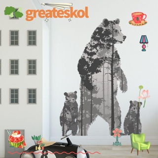 Greateskol สติกเกอร์ติดผนัง ลายหมีขั้วโลก ลอกออกได้ สําหรับตกแต่งบ้าน ห้องนอน ห้องนั่งเล่น