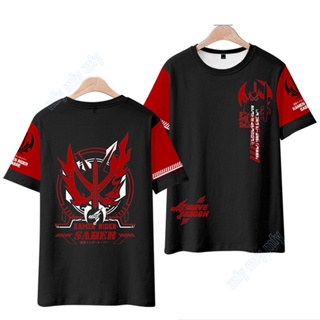 เสื้อยืดลําลอง แขนสั้น พิมพ์ลาย Kamen Rider Saber ทรงหลวม สําหรับผู้ชาย และผู้หญิง