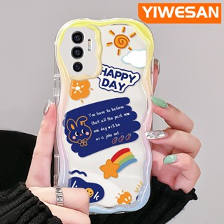 เคสโทรศัพท์มือถือแบบใส ลายการ์ตูนกระต่าย ดาวน่ารัก สีรุ้ง สําหรับ VIVO V23E 4G V23E 5G V23 Pro V23i 5G S12 5G Y75