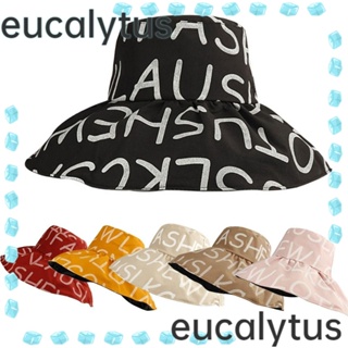 Eucalytus1 หมวกบักเก็ต ป้องกันรังสียูวี กันแดด สไตล์เกาหลี ฮาวาย พลัสไซซ์ สําหรับชายหาด ตั้งแคมป์