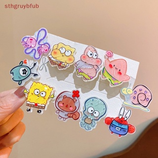 Sthb กิ๊บติดผมอะคริลิค ลายการ์ตูน SpongeBob SquarePants น่ารัก ของขวัญวันเกิด สําหรับเด็กผู้หญิง