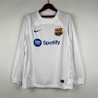 เสื้อกีฬาแขนยาว ลายทีมชาติฟุตบอล Barcelona 2023-24 ชุดเหย้า