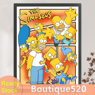 ชุดปักครอสสติตช์ ผ้าฝ้าย 11CT พิมพ์ลายครอบครัว Simpson เป็นมิตรกับสิ่งแวดล้อม [boutique520.th]