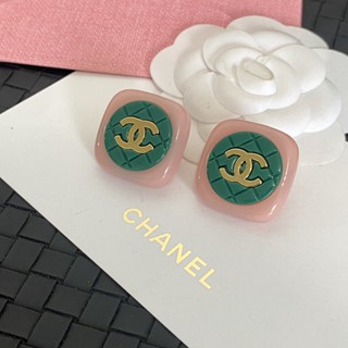 ต่างหูสตั๊ด เหล็กไทเทเนียม จี้โลโก้ตัวอักษร Chanel เครื่องประดับ สําหรับผู้หญิง