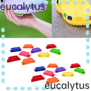 Eucalytus1 จี้ยาง รูปรองเท้า ถอดได้ ทําความสะอาดได้ แห้งเร็ว หลากสี สําหรับตกแต่งรองเท้า DIY 2 ชิ้น