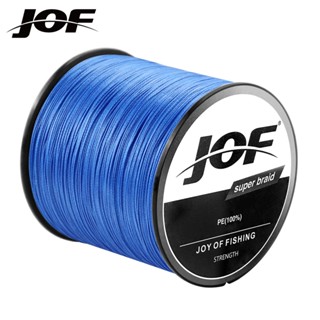 Jof สายเอ็นตกปลา PE ถักเปีย หลากสี 300 ม. 4 เส้น 10 12 18 28 35 40 50 62 82LB