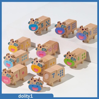 [Dolity1] ของเล่นบล็อกไม้ Montessori สําหรับเด็กผู้หญิง อายุ 4 5 6 ปี 10 ชิ้น