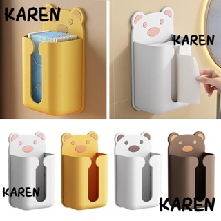 Karen กล่องทิชชู่ ลายการ์ตูน ถอดออกได้ ประหยัดพื้นที่ ติดผนัง 1 ชิ้น