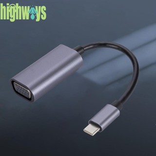 อะแดปเตอร์แปลงสายเคเบิ้ลวิดีโอ USB C เป็น VGA 1080P HD สําหรับ MacBook Air Pro [highways.th]