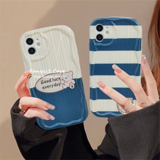 เคสโทรศัพท์มือถือแบบนิ่ม ลายทางหมี 3D สําหรับ Realme C53 C55 A35 A33 A30 A25Y A20 A15 A11 8i 5 5i 5S 6i