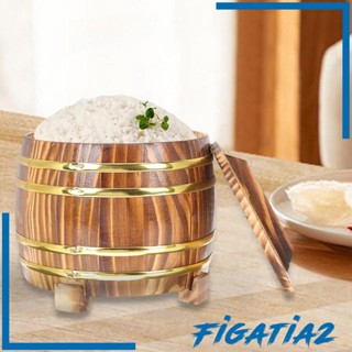 [Figatia2] ถังไม้ใส่ข้าวปั้นซูชิ อเนกประสงค์ 16 ซม. พร้อมฝาปิด สําหรับบ้าน ร้านอาหาร