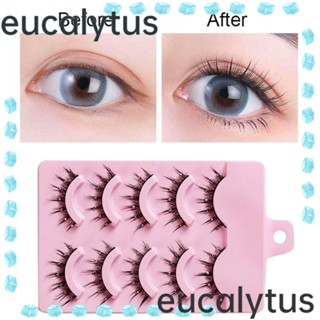 Eucalytus1 ขนตาปลอมไฟเบอร์ แฮนด์เมด ประดับเพชร รูปมังงะ ปีศาจน้อย สําหรับผู้หญิง