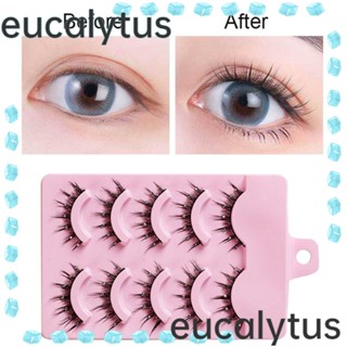 Eucalytus1 ขนตาปลอมไฟเบอร์ แฮนด์เมด ประดับเพชร รูปมังงะ ปีศาจน้อย สําหรับผู้หญิง