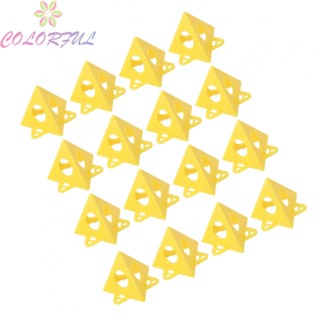 【COLORFUL】Footrests Triangle Paint Pads Feet Triangle Stands Yellow 56*56*56mm Item Holder