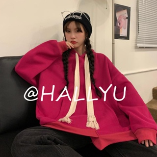 HALLYU เสื้อผ้าผู้ญิง แขนยาว เสื้อฮู้ด คลุมหญิง สไตล์เกาหลี แฟชั่น  Korean Style fashion สวยงาม ins A28J0BH 36Z230909