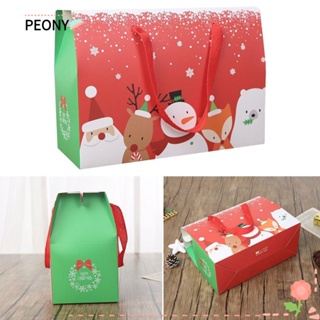 Peonypavilion กล่องขนม ลายการ์ตูน Merry Christmas สําหรับปาร์ตี้คริสต์มาส