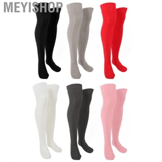 Meyishop Cable Knit Warm Leg Tube Warmers Stockings Winter Thigh High Boot Sock