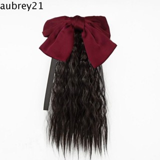 Aubrey1 โบว์ผูกผมหางม้า สีแดง ของขวัญวันเกิด สําหรับเด็ก