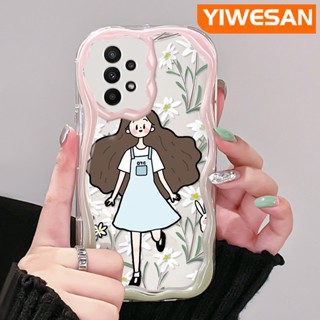 เคสโทรศัพท์มือถือแบบนิ่ม ใส ลายดอกไม้ เด็กผู้หญิง สีครีม หลากสี สําหรับ Samsung galaxy A22 4G A22 5G M22 A21s A23 A24