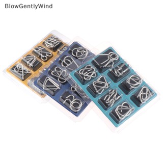 Blowgentlywind จิ๊กซอว์โลหะปริศนา IQ ของเล่นคลายเครียด สําหรับเด็ก 8 ชิ้น ต่อชุด