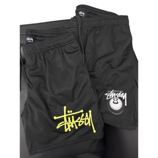 EHBT STUSSY American street contrast color letter printing cool and breathable casual bai matching hole shorts