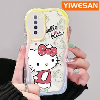 สําหรับ Huawei Nova 7 SE Nova 7 Pro Nova 9 SE Nova 11 SE Nova 10 SE Honor 20 เคสลายการ์ตูน Hello Kitty ดีไซน์ใหม่ เนื้อครีม ขอบคลื่น นิ่ม ใส กันกระแทก เคสโทรศัพท์