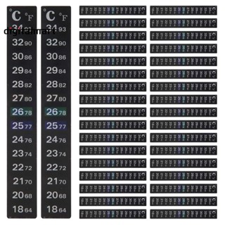 เครื่องวัดอุณหภูมิดิจิทัล แถบคริสตัล มีกาวในตัว สําหรับตู้ปลา 36 ชิ้น