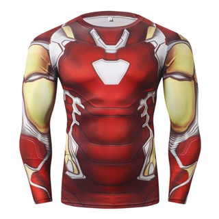 เสื้อยืดแขนยาว พิมพ์ลาย Avengers 4 Iron Man Reconnection 4 Tony Same สําหรับผู้ชาย